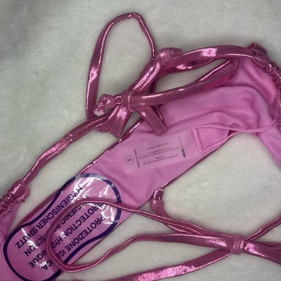 NWT! Fashion Nova Shimmering Pink Bikini - Picture 8 of 10